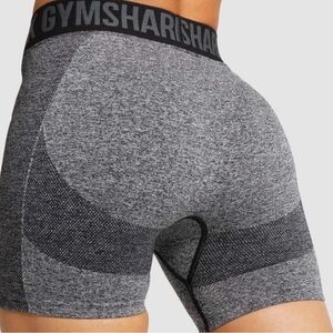 Gymshark Women's Black and Gray Bike Shorts